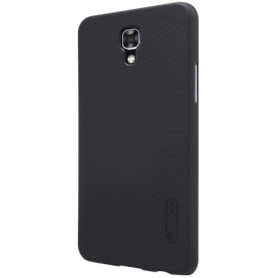 LG X-Screen (K500N) Nillkin Frosted Shield melns plastmasas apvalks + ekrāna aizsargplēve / Vacins.lv