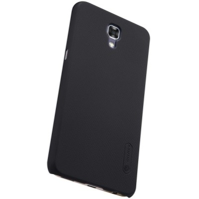 LG X-Screen (K500N) Nillkin Frosted Shield melns plastmasas apvalks + ekrāna aizsargplēve / Vacins.lv