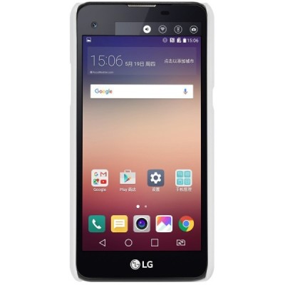 LG X-Screen (K500N) Nillkin Frosted Shield balts plastmasas apvalks + ekrāna aizsargplēve / Vacins.lv