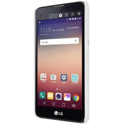 LG X-Screen (K500N) Nillkin Frosted Shield balts plastmasas apvalks + ekrāna aizsargplēve / Vacins.lv