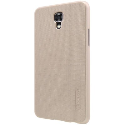 LG X-Screen (K500N) Nillkin Frosted Shield zelta plastmasas apvalks + ekrāna aizsargplēve / Vacins.lv