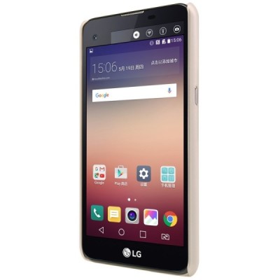LG X-Screen (K500N) Nillkin Frosted Shield zelta plastmasas apvalks + ekrāna aizsargplēve / Vacins.lv