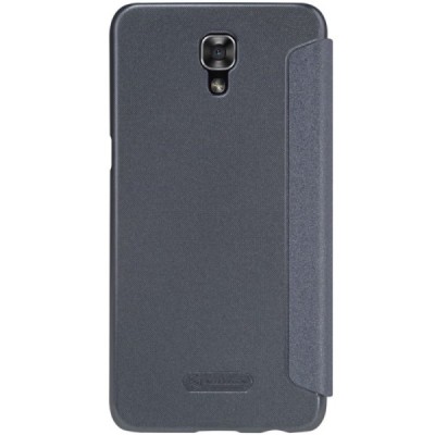 LG X-Screen (K500N) „Nillkin“ Sparkle atvēramais pelēks maciņš / Vacins.lv