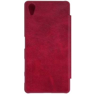 Greznais „Nillkin“ Qin sērijas ādas atvērams sarkans Sony Xperia X Performance maciņš (maks) / Vacins.lv