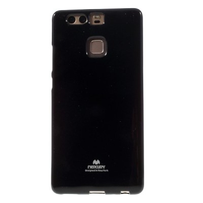 Huawei P9 juodas Mercury kieto silikono (TPU) dėklas - nugarėlė / Priedai.lt