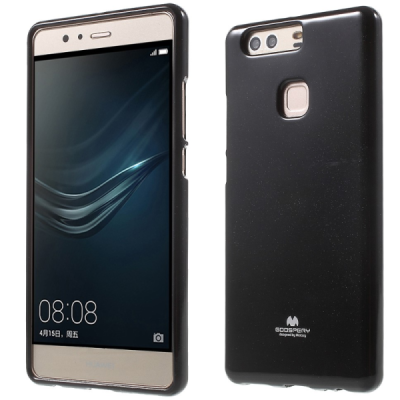 Huawei P9 Plus juodas Mercury kieto silikono (TPU) dėklas - nugarėlė / Priedai.lt