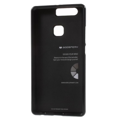 Huawei P9 Plus juodas Mercury kieto silikono (TPU) dėklas - nugarėlė / Priedai.lt