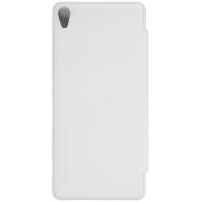 Prabangus „Nillkin“ Qin serijos baltas odinis atverčiamas Sony Xperia XA dėklas / Priedai.lt