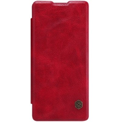 Greznais „Nillkin“ Qin sērijas ādas atvērams sarkans Sony Xperia XA maciņš (maks) / Vacins.lv