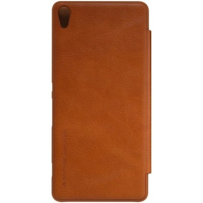 Greznais „Nillkin“ Qin sērijas ādas atvērams brūns Sony Xperia XA maciņš (maks) / Vacins.lv