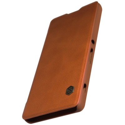 Greznais „Nillkin“ Qin sērijas ādas atvērams brūns Sony Xperia XA maciņš (maks) / Vacins.lv