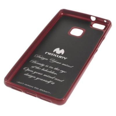 Huawei P9 lite raudonas Mercury kieto silikono (TPU) dėklas - nugarėlė / Priedai.lt
