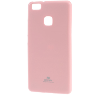 Huawei P9 lite Mercury gaiši rozs cieta silikona (TPU) apvalks / vacins.lv