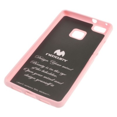 Huawei P9 lite Mercury gaiši rozs cieta silikona (TPU) apvalks / vacins.lv