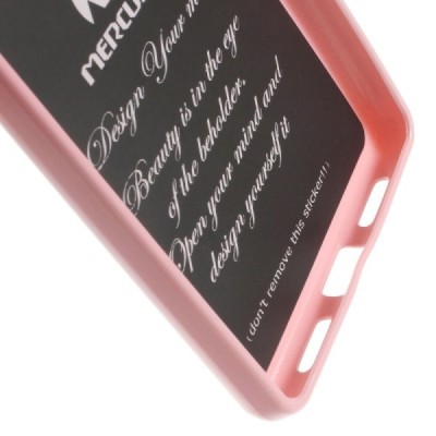 Huawei P9 lite Mercury gaiši rozs cieta silikona (TPU) apvalks / vacins.lv