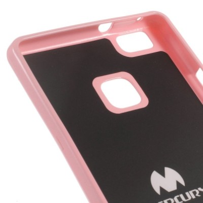 Huawei P9 lite Mercury gaiši rozs cieta silikona (TPU) apvalks / vacins.lv