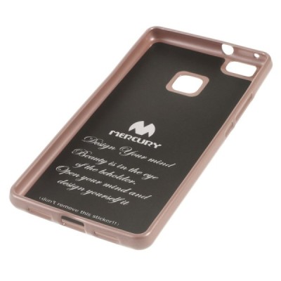 Huawei P9 lite rausvai auksinis Mercury kieto silikono (TPU) dėklas - nugarėlė / Priedai.lt