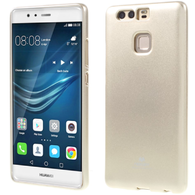 Huawei P9 Mercury zelta cieta silikona (TPU) apvalks / vacins.lv
