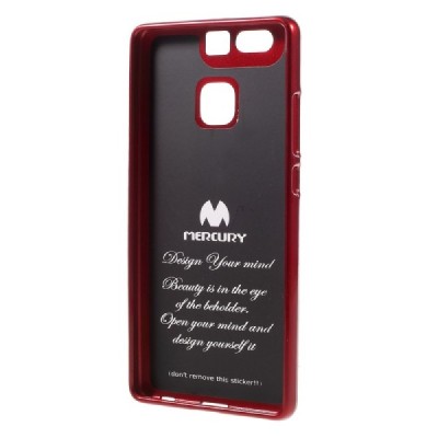 Huawei P9 raudonas Mercury kieto silikono (TPU) dėklas - nugarėlė / Priedai.lt