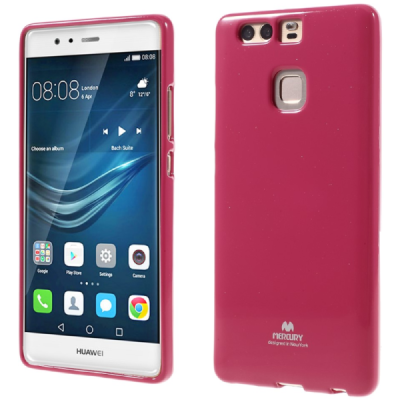 Huawei P9 Mercury tumši rozs cieta silikona (TPU) apvalks / vacins.lv