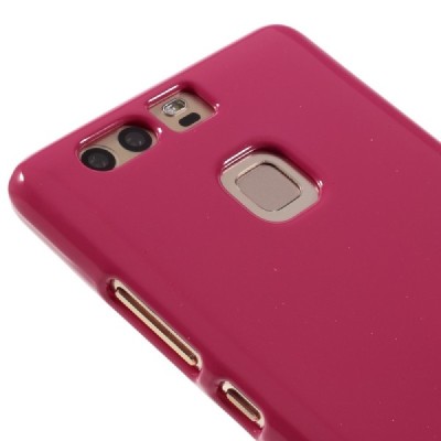 Huawei P9 Mercury tumši rozs cieta silikona (TPU) apvalks / vacins.lv