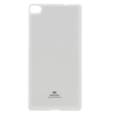Huawei P8 baltas Mercury kieto silikono (TPU) dėklas - nugarėlė / Priedai.lt