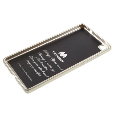 Huawei P8 Mercury zelta cieta silikona (TPU) apvalks / vacins.lv