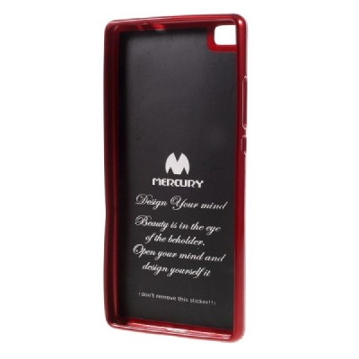 Huawei P8 raudonos Mercury kieto silikono (TPU) dėklas - nugarėlė / Priedai.lt
