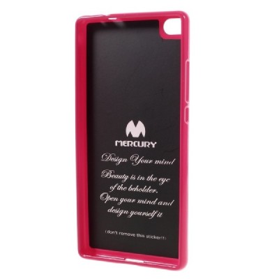 Huawei P8 tamsiai rožinis Mercury kieto silikono (TPU) dėklas - nugarėlė / Priedai.lt