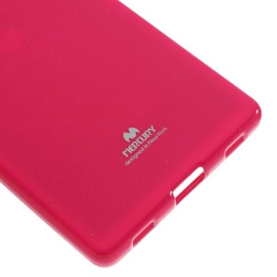 Huawei P8 tamsiai rožinis Mercury kieto silikono (TPU) dėklas - nugarėlė / Priedai.lt