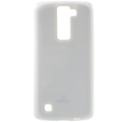 LG K8 baltas Mercury kieto silikono (TPU) dėklas - nugarėlė / Priedai.lt
