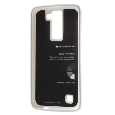 LG K8 baltas Mercury kieto silikono (TPU) dėklas - nugarėlė / Priedai.lt