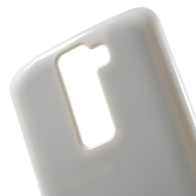 LG K8 baltas Mercury kieto silikono (TPU) dėklas - nugarėlė / Priedai.lt