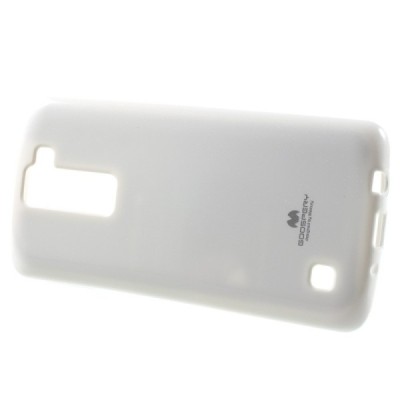 LG K8 baltas Mercury kieto silikono (TPU) dėklas - nugarėlė / Priedai.lt