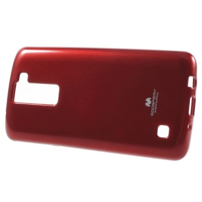 LG K8 Mercury sarkans cieta silikona (TPU) apvalks / vacins.lv