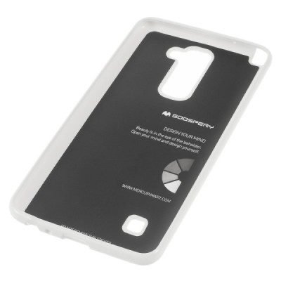 LG Stylus 2 (K520) Mercury baltas kieto silikono tpu dėklas - nugarėlė / Priedai.lt
