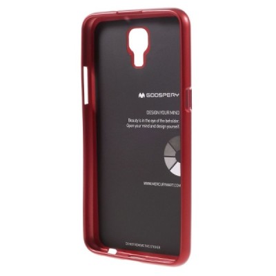 LG X-Screen (K500N) Mercury sarkans cieta silikona (TPU) apvalks / vacins.lv