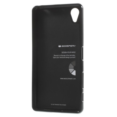 Sony Xperia X Performance Mercury melns cieta silikona (TPU) apvalks / vacins.lv