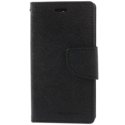 Sony Xperia Z3 Compact Mercury juodas atverčiamas dėklas - piniginė / Priedai.lt