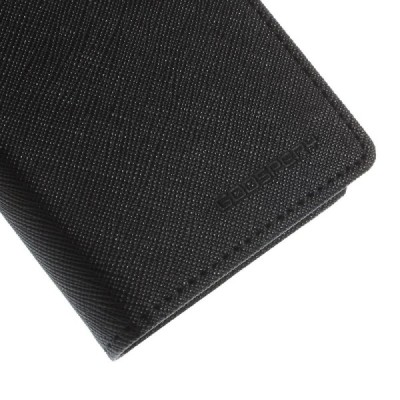 Sony Xperia Z3 Compact Mercury juodas atverčiamas dėklas - piniginė / Priedai.lt