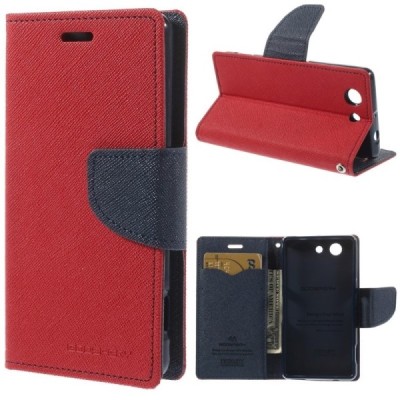 Sony Xperia Z3 Compact Mercury atvērams sarkans maciņš (maks) / Vacins.lv