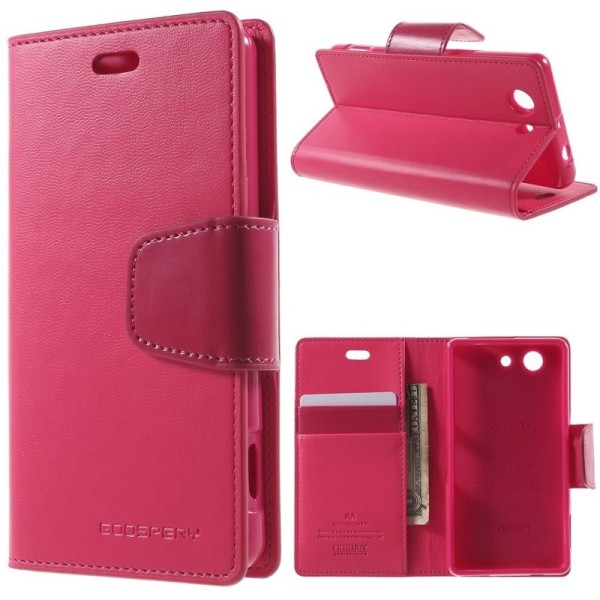 „Mercury“ Sonata atverčiamas dėklas - rožinis (Xperia Z3 Compact)