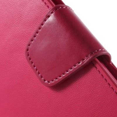 Mercury Sonata atverčiamas Sony Xperia Z3 Compact rožinis odinis dėklas - piniginė / Priedai.lt