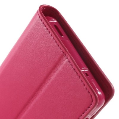 Mercury Sonata atverčiamas Sony Xperia Z3 Compact rožinis odinis dėklas - piniginė / Priedai.lt