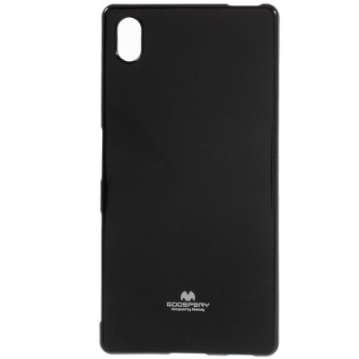 Sony Xperia Z5 Mercury melns cieta silikona (TPU) apvalks / vacins.lv