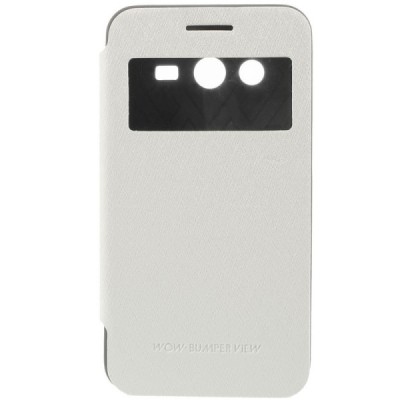 Samsung Galaxy Core 2 (G360) baltas odinis atverčiamas Mercury Goospery dėklas / Priedai.lt