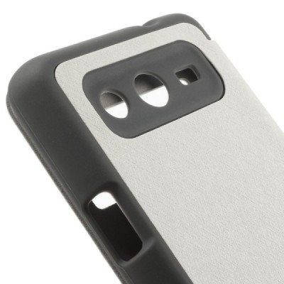 Samsung Galaxy Core 2 (G360) baltas odinis atverčiamas Mercury Goospery dėklas / Priedai.lt