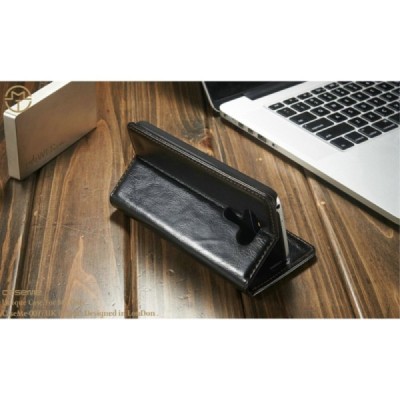 LG G5 (H850) „CaseMe“ solidus atverčiamas juodas odinis dėklas - knygutė / Priedai.lt