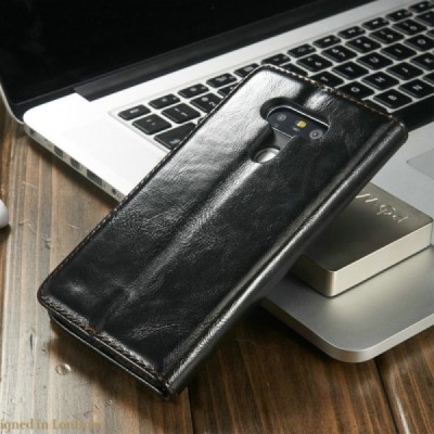 LG G5 (H850) „CaseMe“ solidus atverčiamas juodas odinis dėklas - knygutė / Priedai.lt