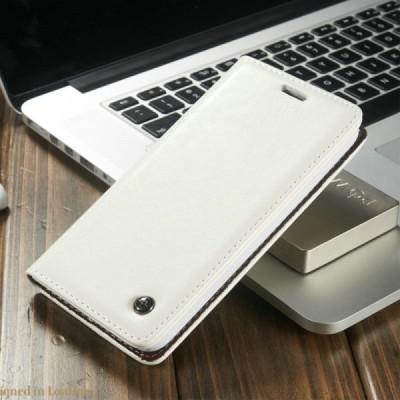 LG G5 (H850) „CaseMe“ solidus atverčiamas baltas odinis dėklas - knygutė / Priedai.lt